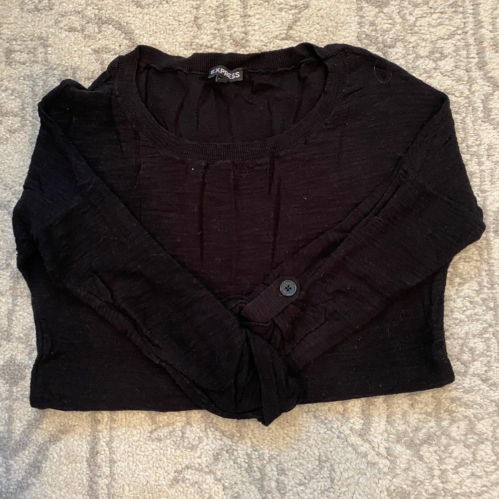 Express Black Long Sleeve Top